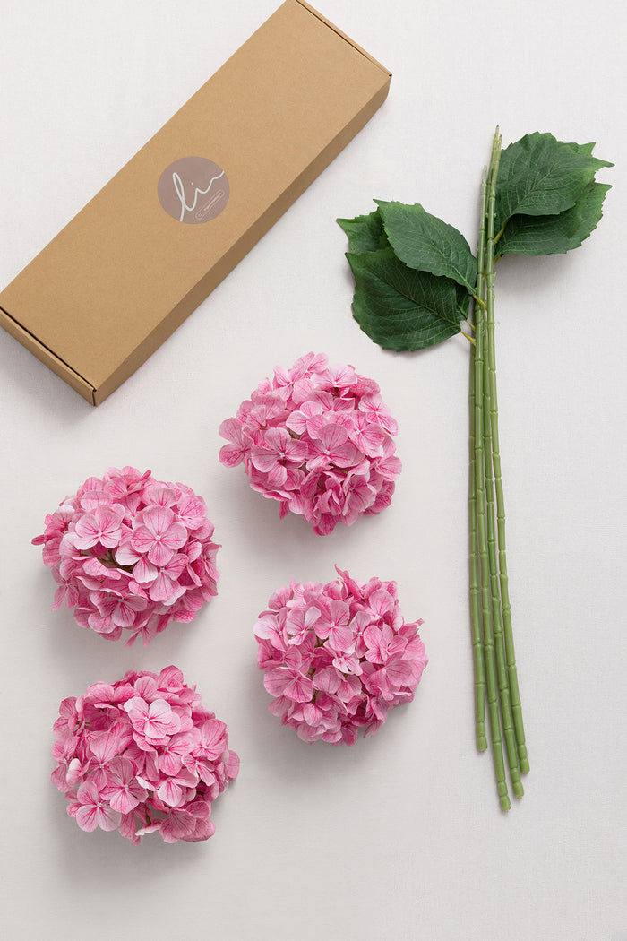 Hydrangeas with Stem in Blush-pink Heirloom