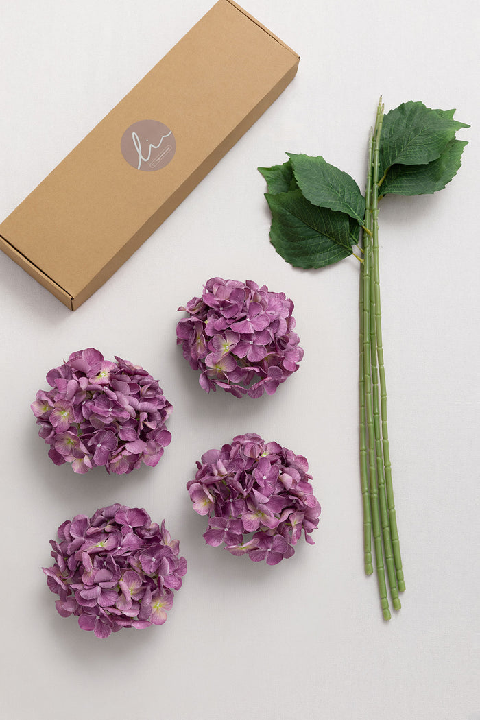 Hydrangeas with Stem in Purple