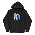 A black The Story So Far hoodie featuring abstract cartoon figures and band text on the front, with “I WANT TO DISAPPEAR” printed vertically in white on the left sleeve.
