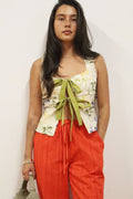 Juli Floral Double Tie Top