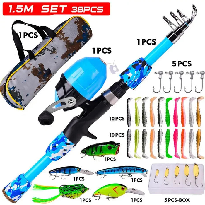 Kids Fishing Pole Set Rieworkes
