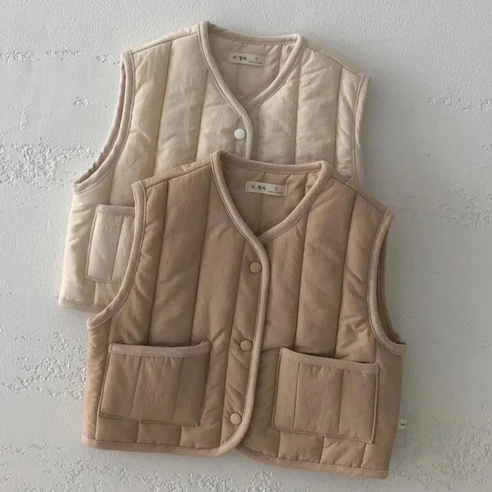 Kids' Warm Autumn/Winter Vest - Solid Color Jacket Rieworkes