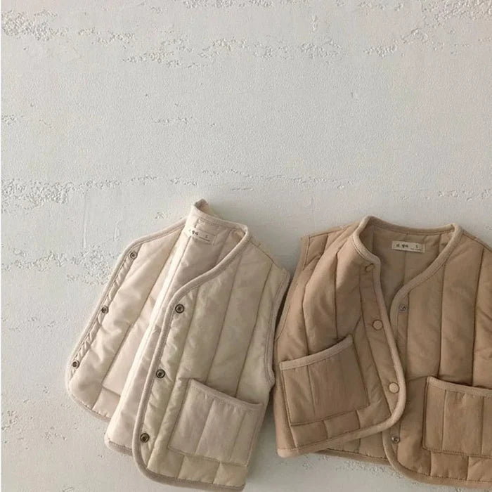 Kids' Warm Autumn/Winter Vest - Solid Color Jacket Rieworkes