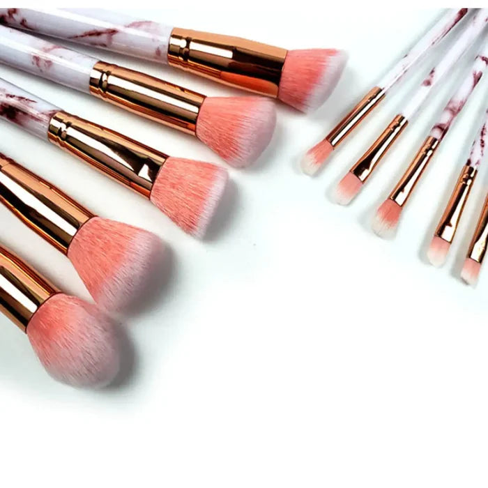 La Canica 10 In 1 Makeup Brush Set With Travel Friendly Container Rieworkes
