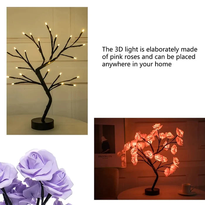 LED Rose Flower Table Lamp Rieworkes