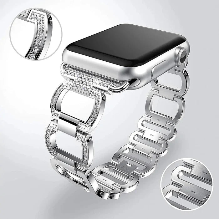Luxury Metal Diamond Bracelet for Apple Watch Rieworkes