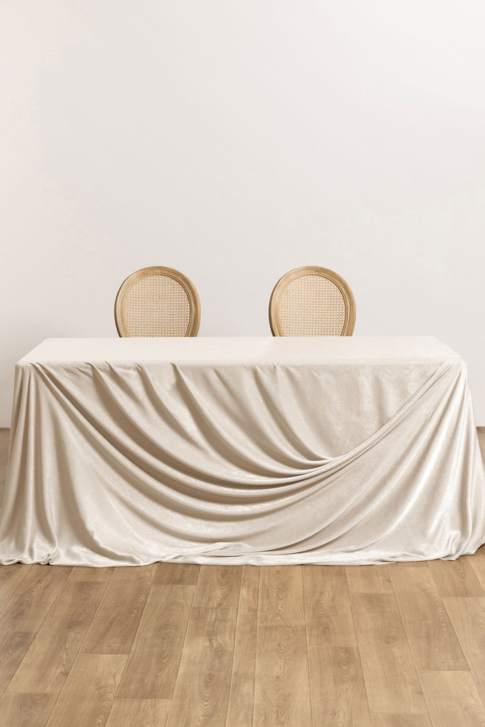 Lyocell Velvet Cloth for Table and Backdrop in Tawny Beige