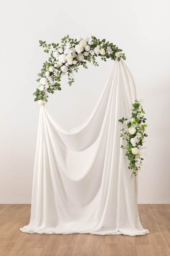 Lyocell Velvet Cloth for Table and Backdrop in White - Image 3