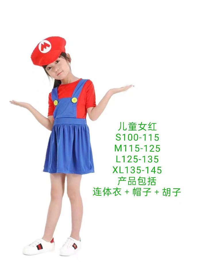 Mario children's female red / XL