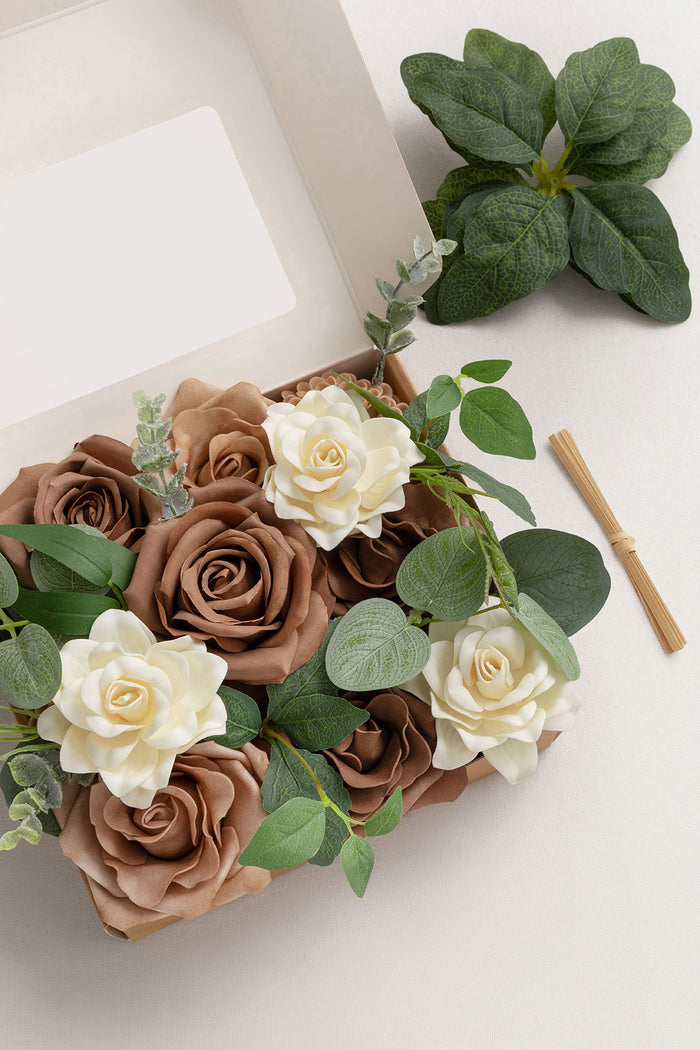 Mini Bouquet Combo in Earth Brown & Sand Beige