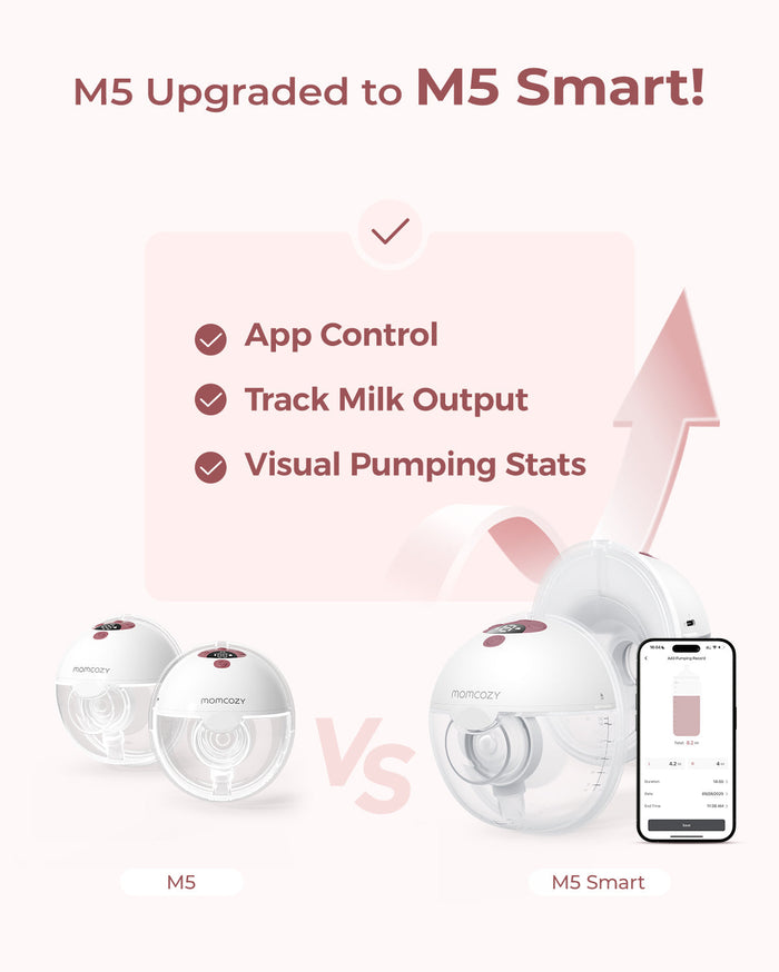 Momcozy M5 Smart Wearable Breast Pump | Upgraded with App Control