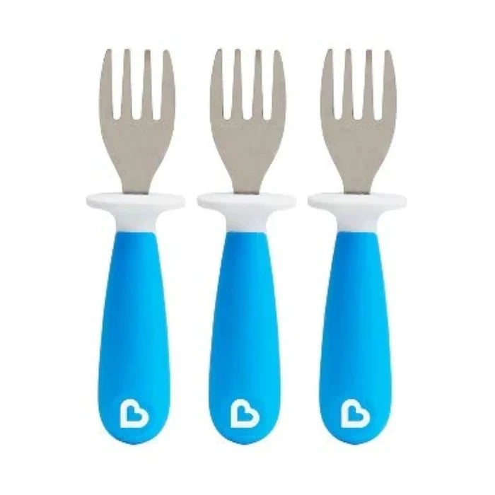 Munchkin Raise Toddler Fork Set Blue 3 Piece Set Rieworkes