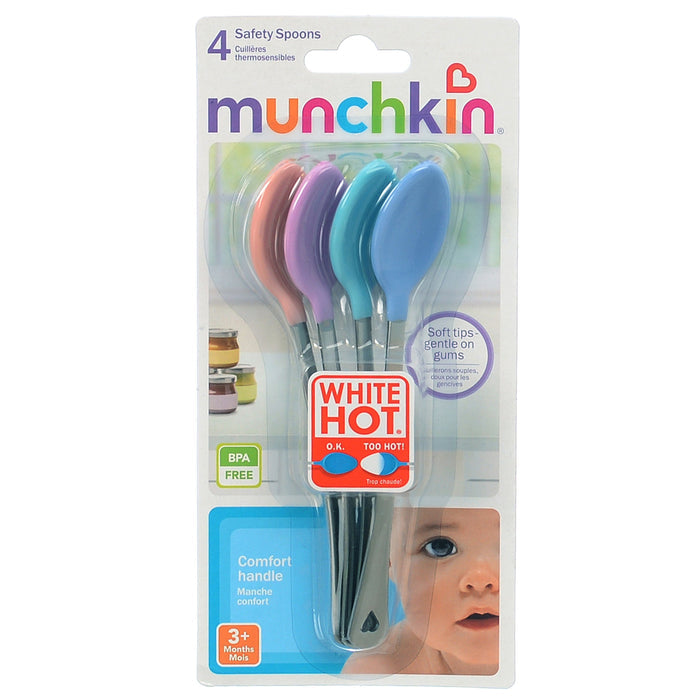 Munchkin White Hot Safety Spoons 4pk