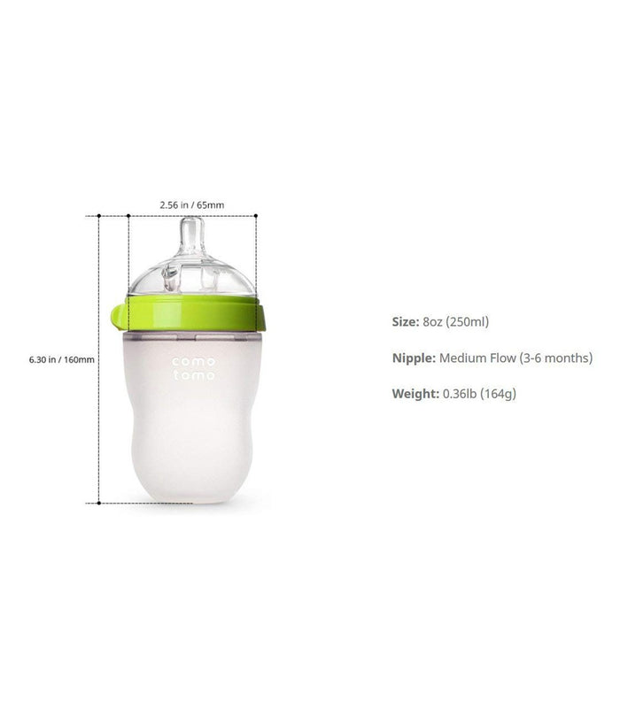 Natural Feel Baby Bottle, 8oz, 2-pack