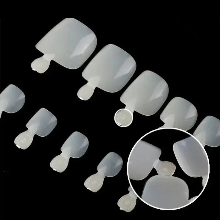 Natural White False Toe Nails Rieworkes