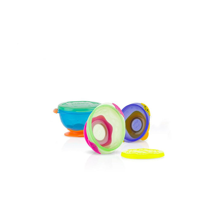 Nuby - Stackable Suction Bowl with Lids