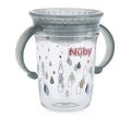 Nuby - Wonder Cup 240ml Twin Handle Tritan Printed-Grey