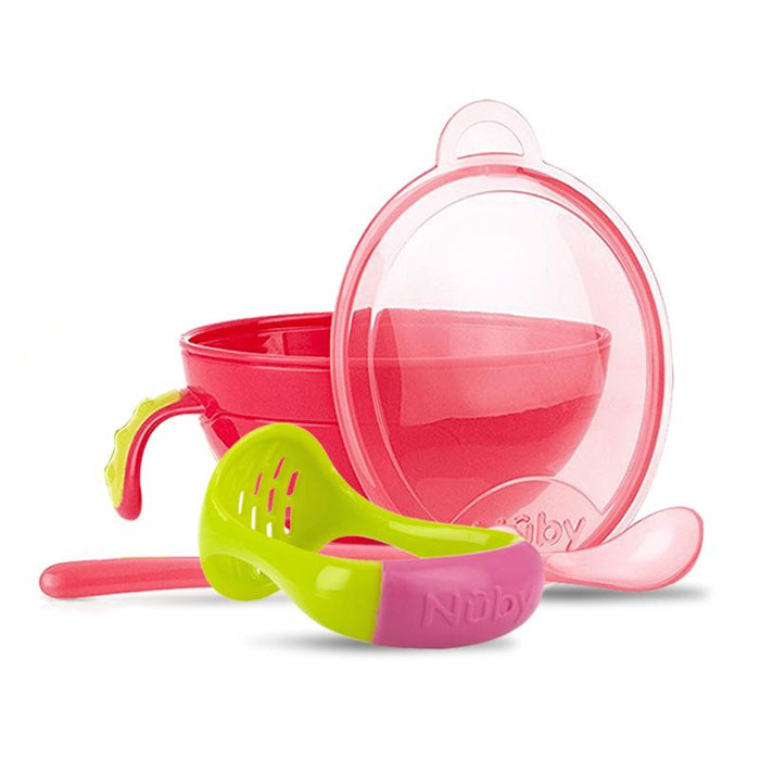 Nuby, Garden Fresh Mash N' Feed Bowl with Spoon and Food Masher