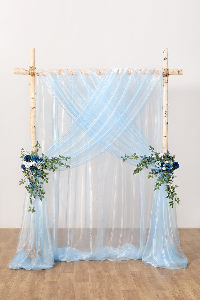Wedding Backdrop Curtains in Powder Blue - Image 3