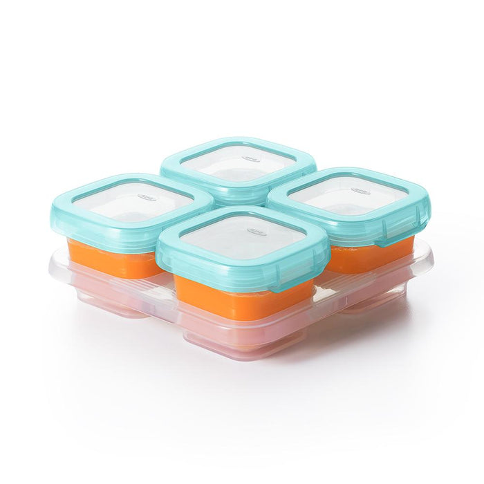 OXO TOT - Baby Blocks Freezer Storage Containers (4 oz)-Aqua