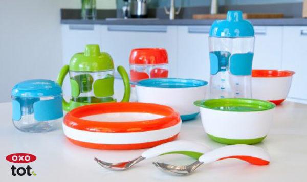 OXO TOT - Divided Plate with Removable Ring - Orange