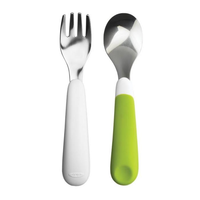 OXO TOT - Fork And Spoon Set - Green