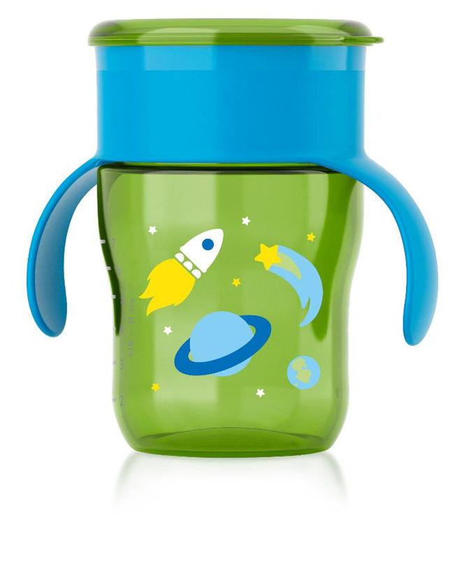 Philips Avent, 9 Ounce My First Big Kid Cup - Green/ Blue