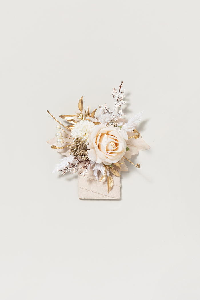 Boutonnieres in White & Beige - Image 7