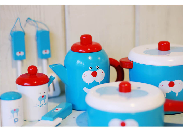 Realistic Wooden Toy Cookware Set for Kids Mimarta