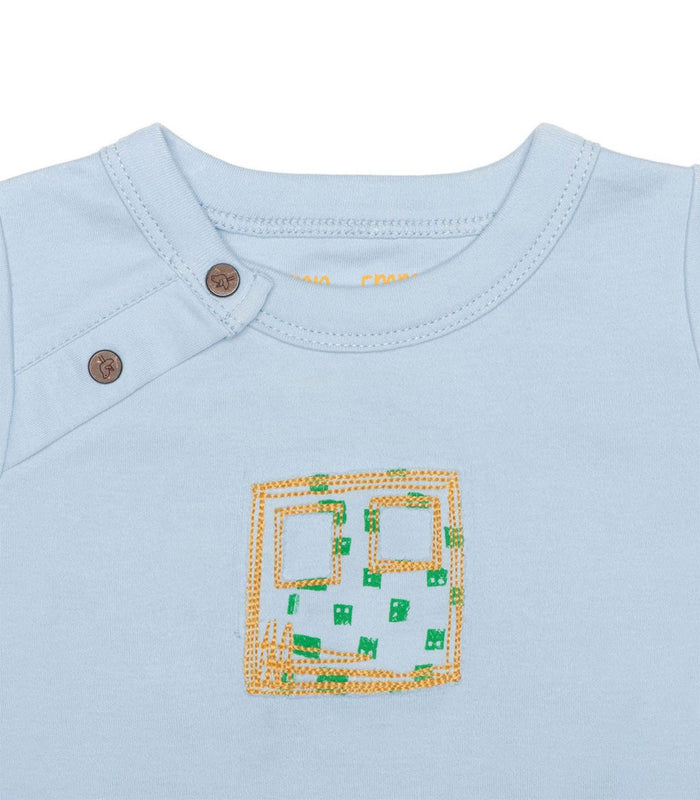 Robot Collection Footie in Baby Blue