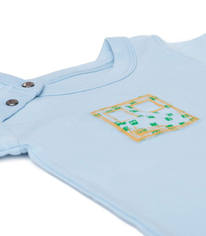 Robot Collection Footie in Baby Blue