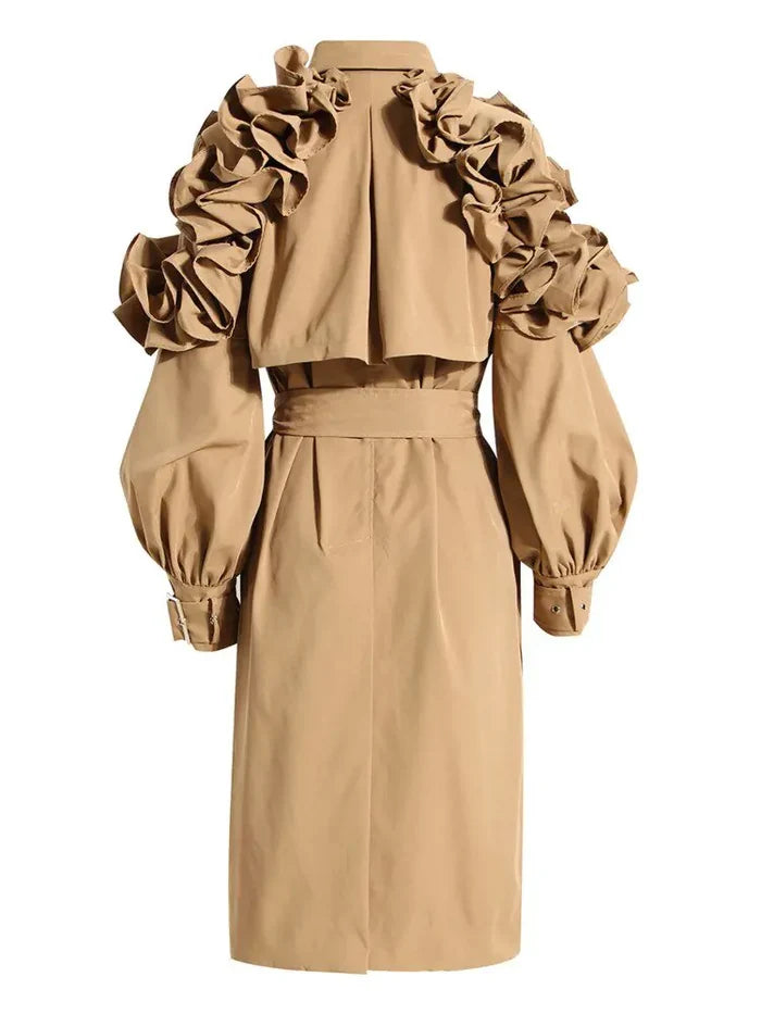 Ruffle Trench Coat Rieworkes