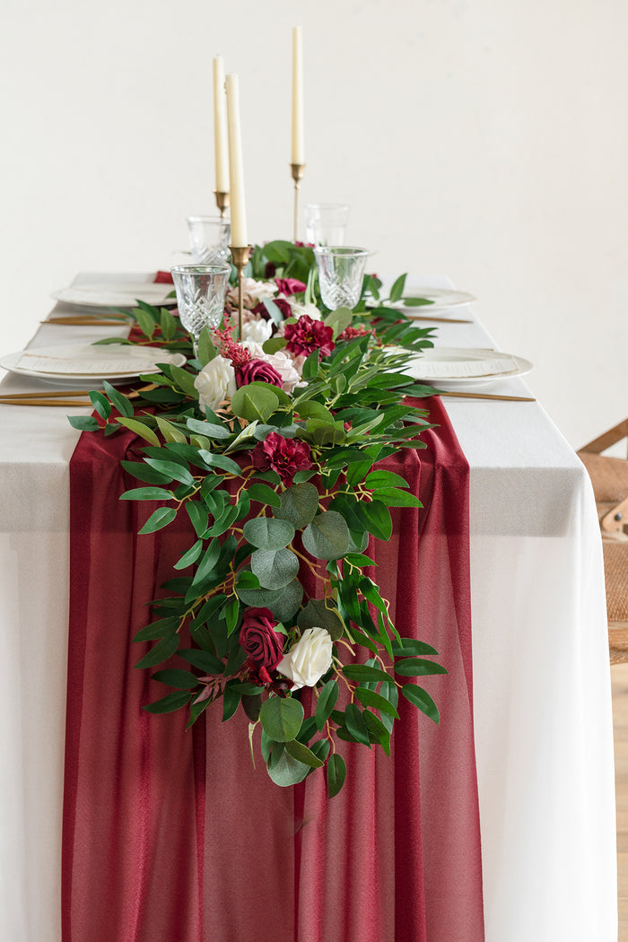 Rustic Gauze Cheesecloth Table Runner 35' w x 10ft/14ft | Clearance - Image 7