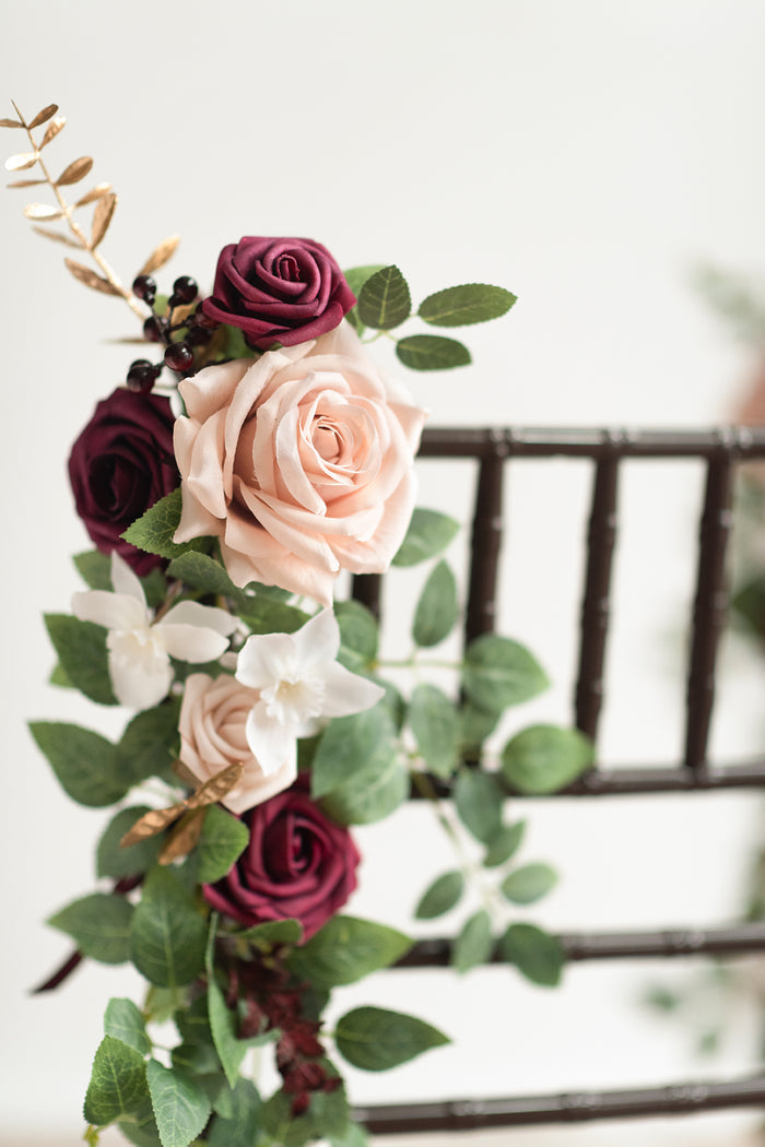 Wedding Hanging Chair Back Decoration in Romantic Marsala - Image 3