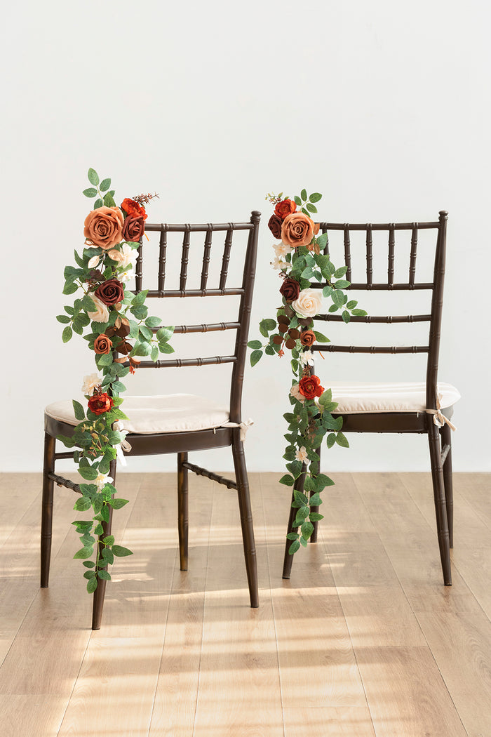 Wedding Hanging Chair Back Decoration in Sunset Terracotta - Image 2
