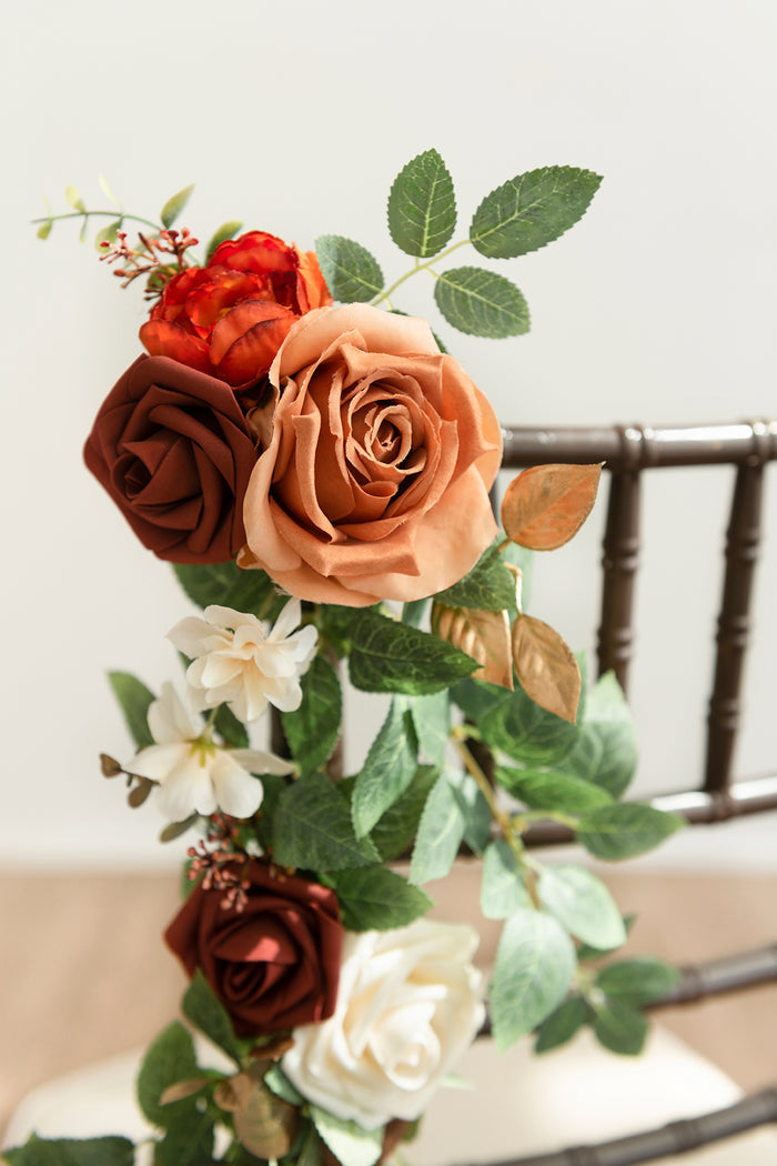 Wedding Hanging Chair Back Decoration in Sunset Terracotta - Image 3