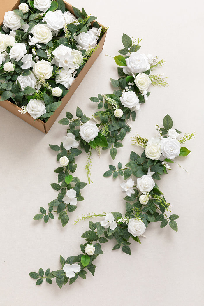 Wedding Hanging Chair Back Decoration in White & Sage - Image 4