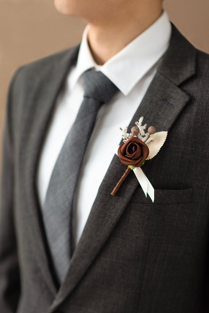 Flash Sale | Boutonnieres for Guests in White & Beige | Clearance?Clearance - Image 2