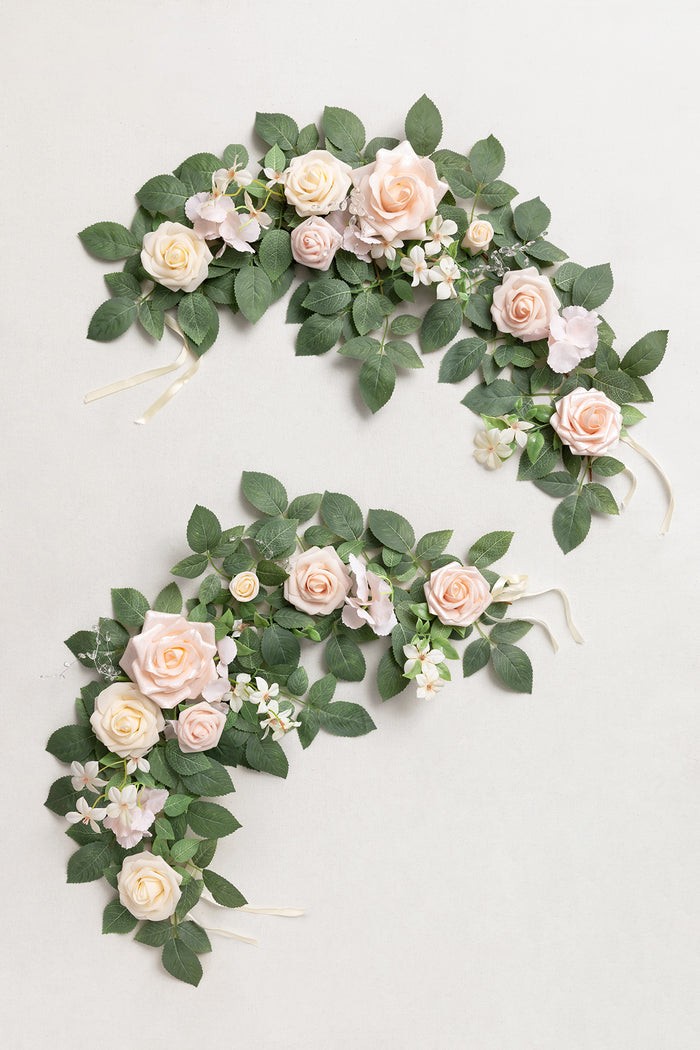 2ft Flower Garlands in Blush & Cream - Image 4