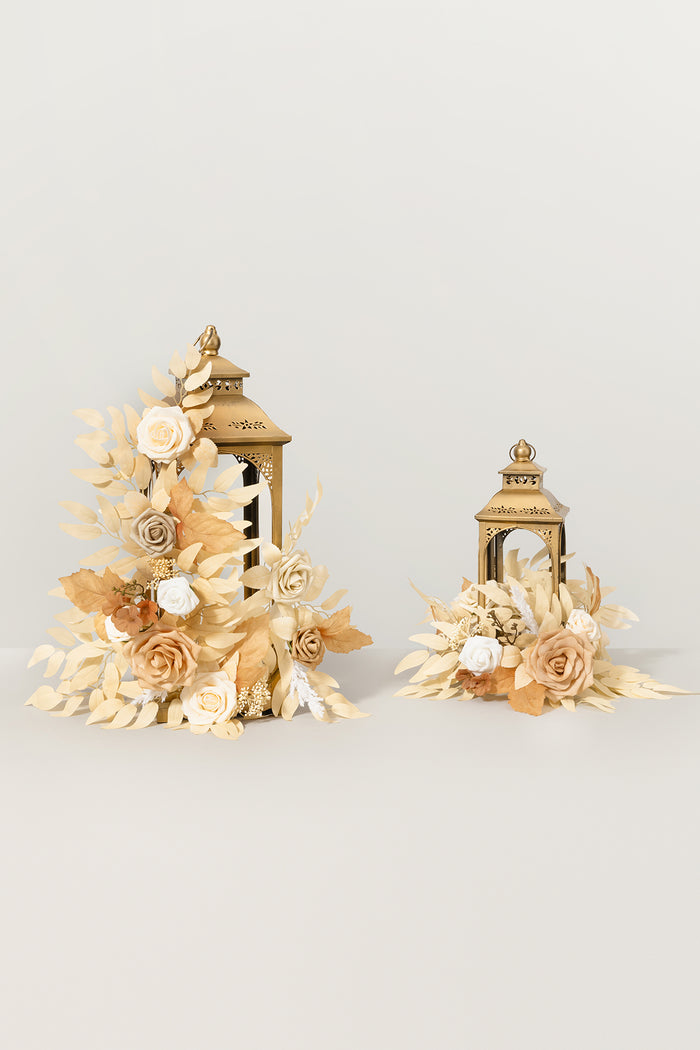 2ft Flower Garlands in Tawny Beige & Sand Beige