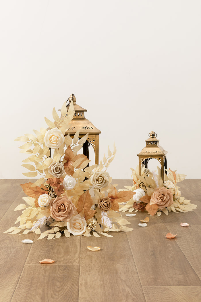 2ft Flower Garlands in Tawny Beige & Sand Beige - Image 2