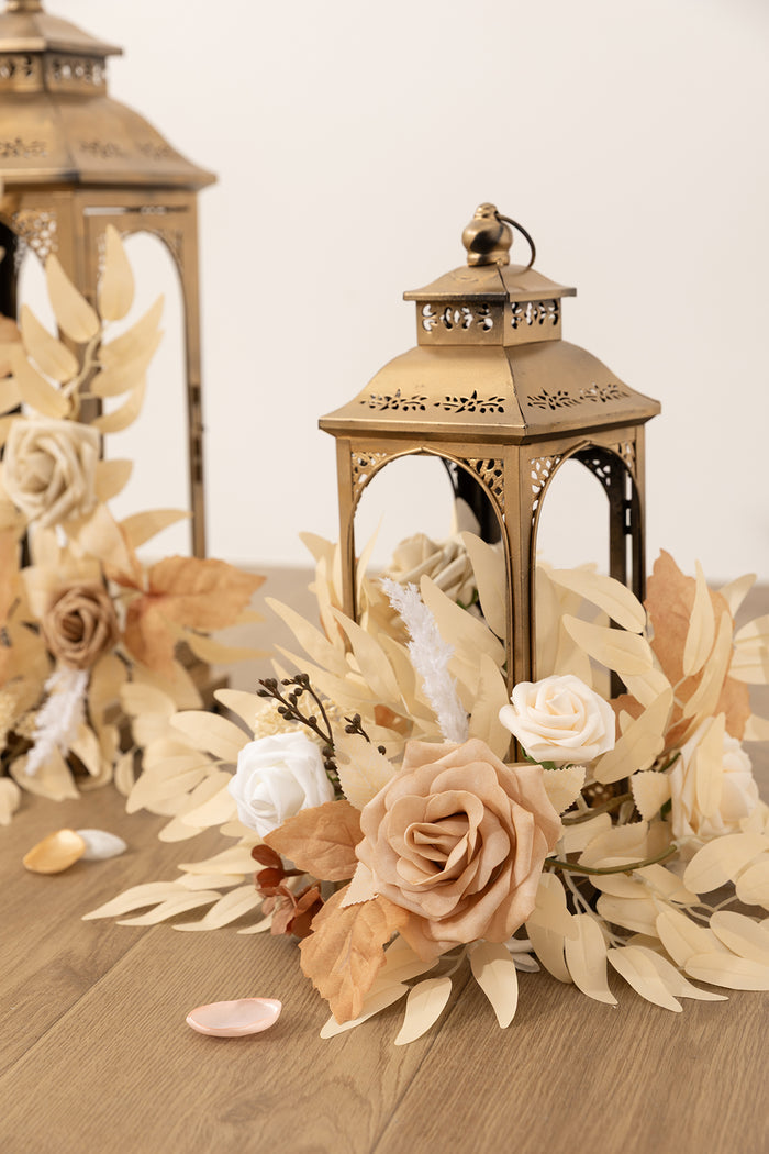 2ft Flower Garlands in Tawny Beige & Sand Beige - Image 3