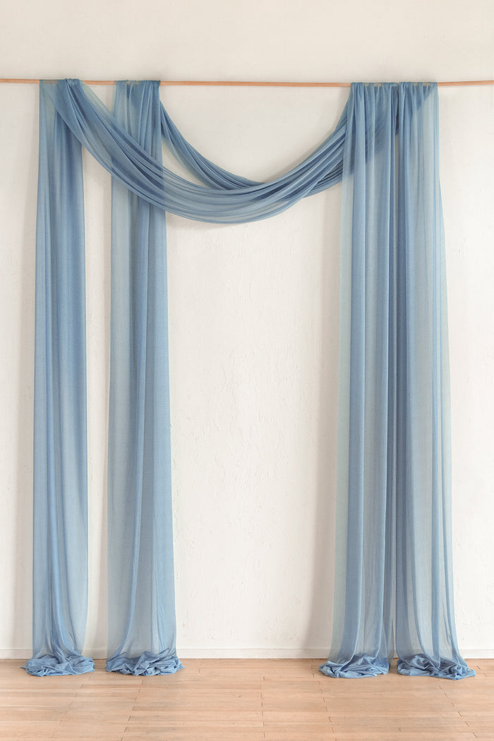 Wedding Arch Drapes in Dusty Blue & Navy