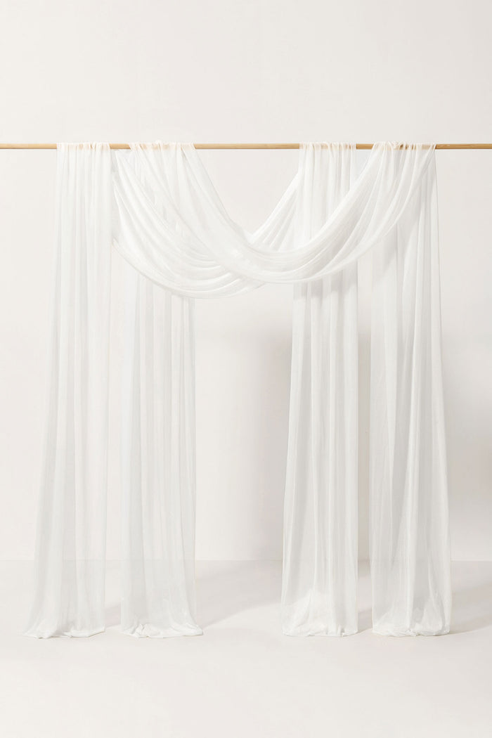 2 Panels Sheer Wedding Arch Draping 30' w x 32ft - Image 5