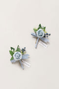 Set of 2 | Boutonnieres in Romantic Dusty Blue