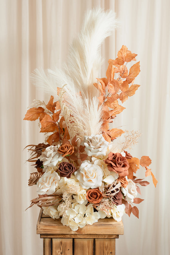 Altar Decor Free-Standing Flowers in Rust & Sepia - Image 3
