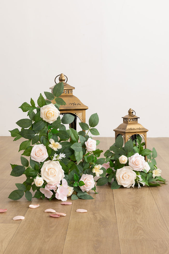 2ft Flower Garlands in Powder Pink & Cream - Image 2