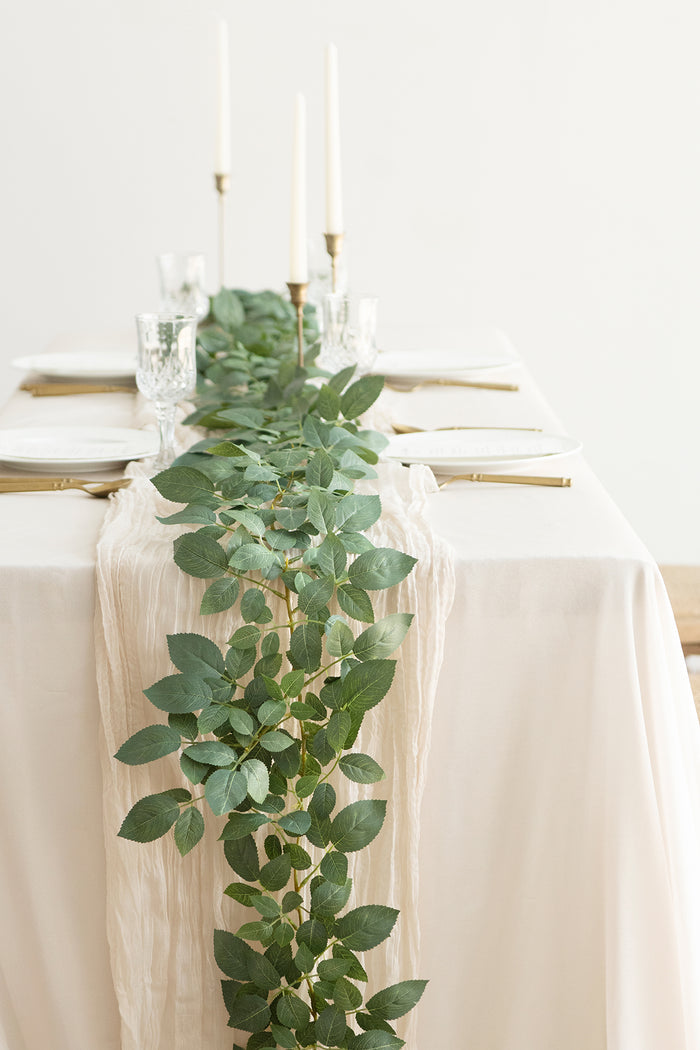 2ft Splicable Rose Leaf Garland with Mortise and Tenon Joint - Image 8