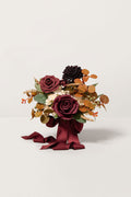 Set of 6 | 7" Bridesmaid Posy in Burgundy & Burnt Orange