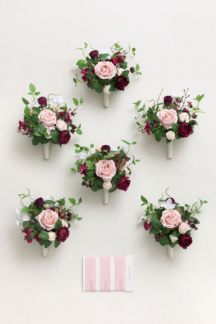 Bridesmaid Posy in Romantic Marsala - Image 8